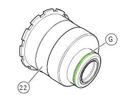 Refitting the rear wheel eccentric hub and rear wheel shaft