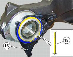 Refitting the rear wheel eccentric hub and rear wheel shaft