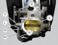 Reassembly of the airbox - throttle body