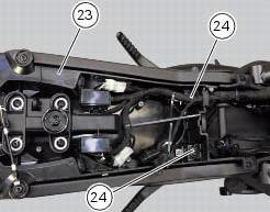 Reassembling the frame and the lateral footrests