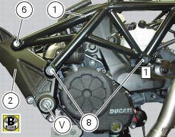 Reassembling the frame and the lateral footrests