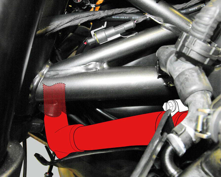 Positioning the cooling system tubes