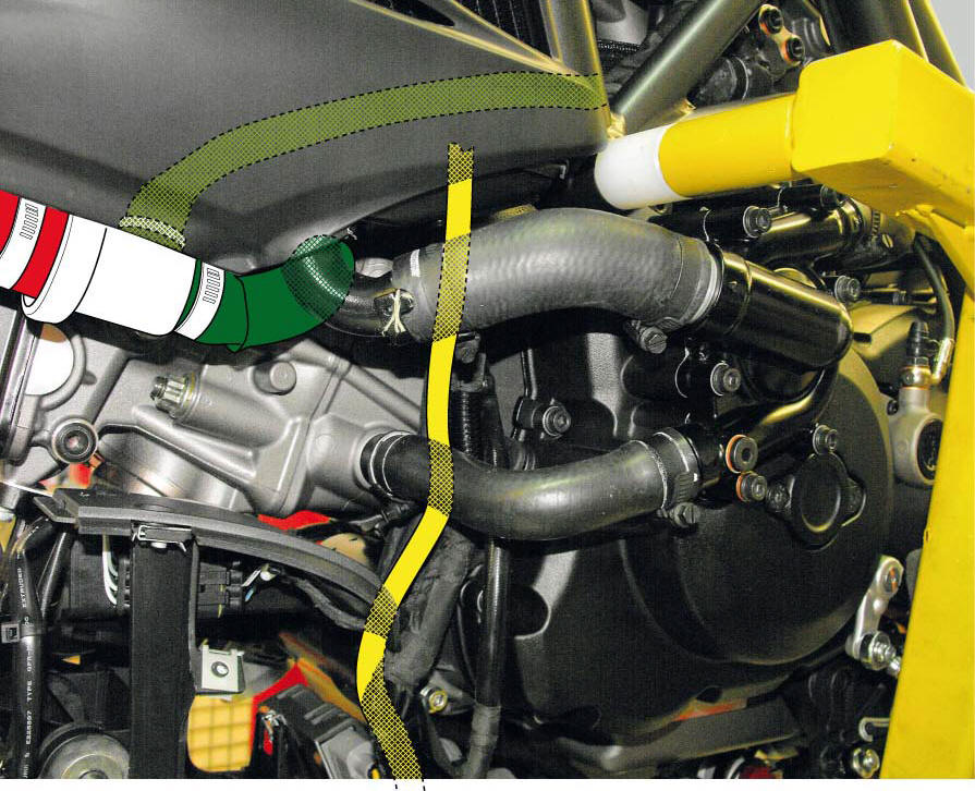 Positioning the cooling system tubes