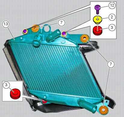 Reassembling the water radiator unit