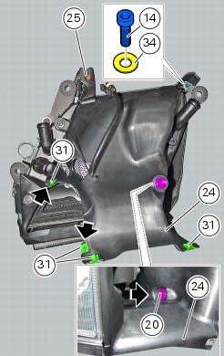 Reassembling the water radiator unit