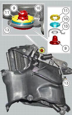 Reassembling the water radiator unit