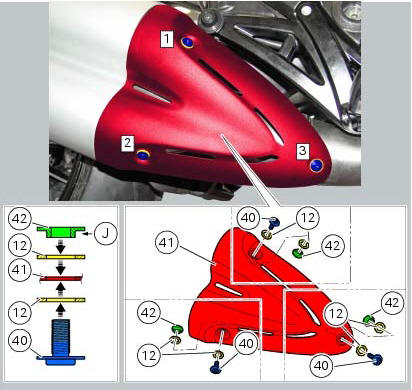 Refitting the exhaust system