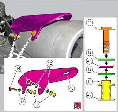 Refitting the exhaust system