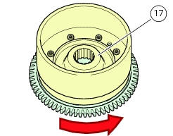 Reassembling the flywheel - generator assembly