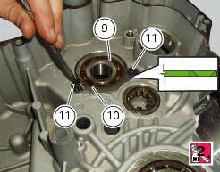 Refitting the alternator-side crankcase half