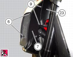 Refitting the fuel tank fairings