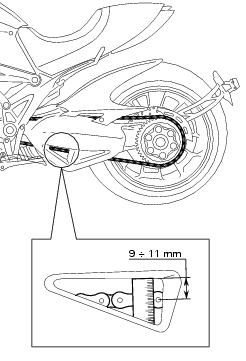 Adjusting the chain tension