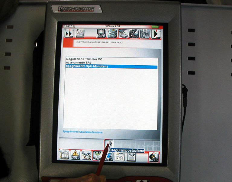 Deactivating the service indication on the dashboard