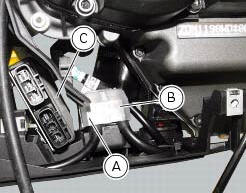 Location of elements on motorcycle