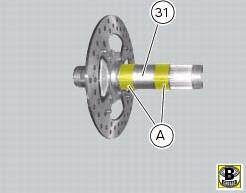 Refitting the rear wheel eccentric hub and rear wheel shaft